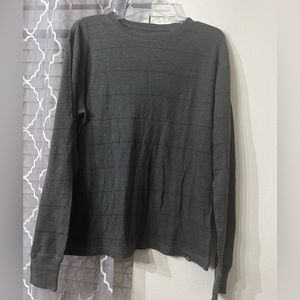 PrAna Breathe Men's Striped Long Sleeve Crew Neck Pullover Size M